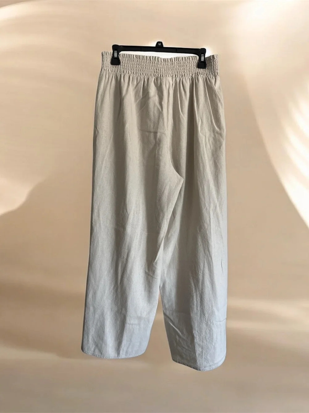 Land ’n Sea Relaxed Elastic-Waist Beige Women’s Pants (L) - Picture 2 of 3